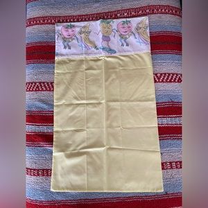 NWOT VTG Yellow Pillow Case with Skating Fruit!